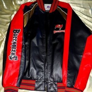 All leather jacket NFL buccaneers extra large